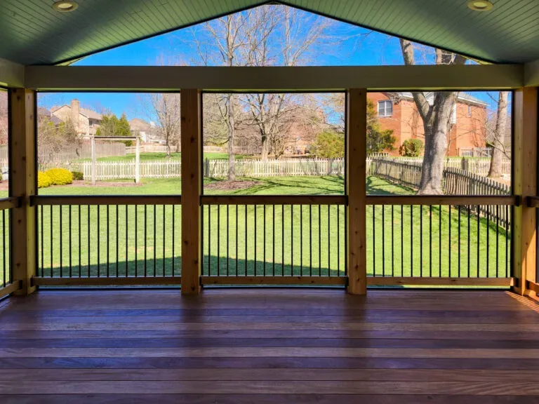 Screened deck and outdoor living project by American Saddlebred Builders