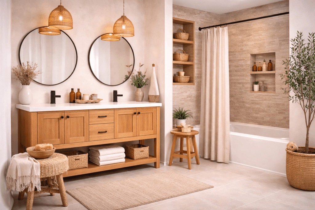 Earth Tone Bathroom