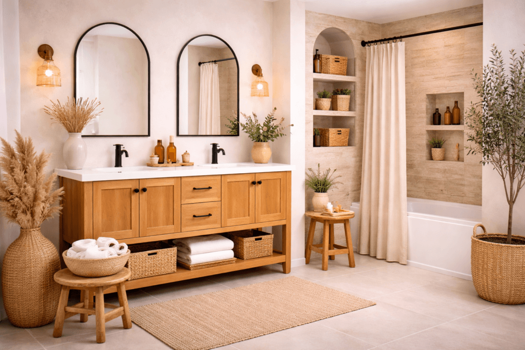earth tone bathroom designs